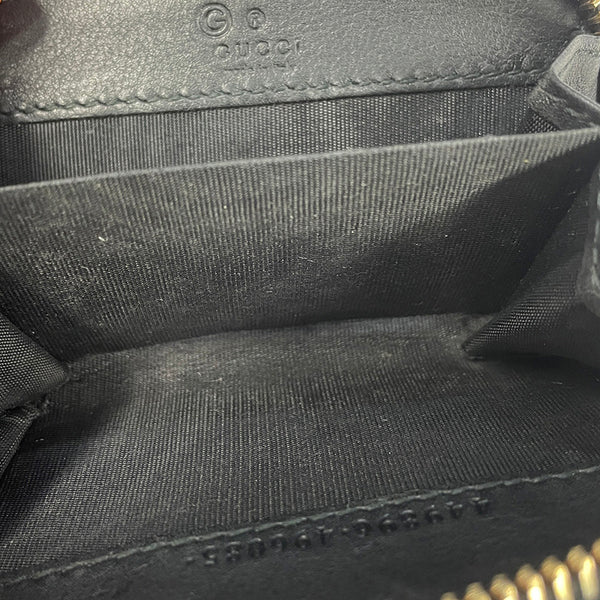 グッチ シマ マイクロＧＧ 449896 ブラック レザー コインケース レディース GUCCI 【中古】
