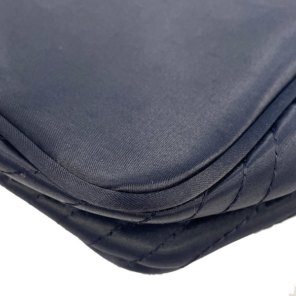 サンローラン YSLロゴ ワンハンドル ハンドバッグ ネイビー ナイロン レディース SAINT LAURENT 【中古】