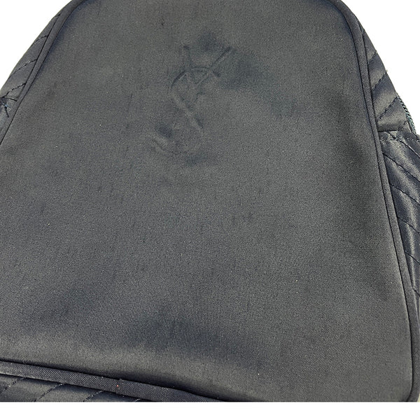 サンローラン YSLロゴ ワンハンドル ハンドバッグ ネイビー ナイロン レディース SAINT LAURENT 【中古】