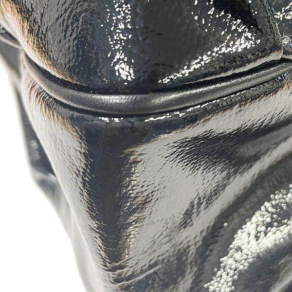 サルヴァトーレフェラガモ ガンチーニ ハンドバッグ EE 21 7805 ブラック パテントレザー レザー レディース Salvatore Ferragamo 【中古】