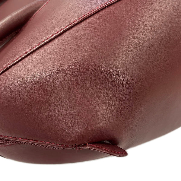 カルティエ マスト ドゥ  ボルドー カーフ ハンドバッグ レディース CARTIER 【中古】