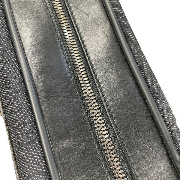 グッチ GGキャンバス 101666 ブラック キャンバス レザー ビジネスバッグ メンズ GUCCI 【中古】