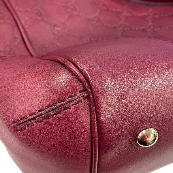 グッチ グッチシマ メイフェア 257063 ワインレッド レザー トートバッグ レディース GUCCI 【中古】