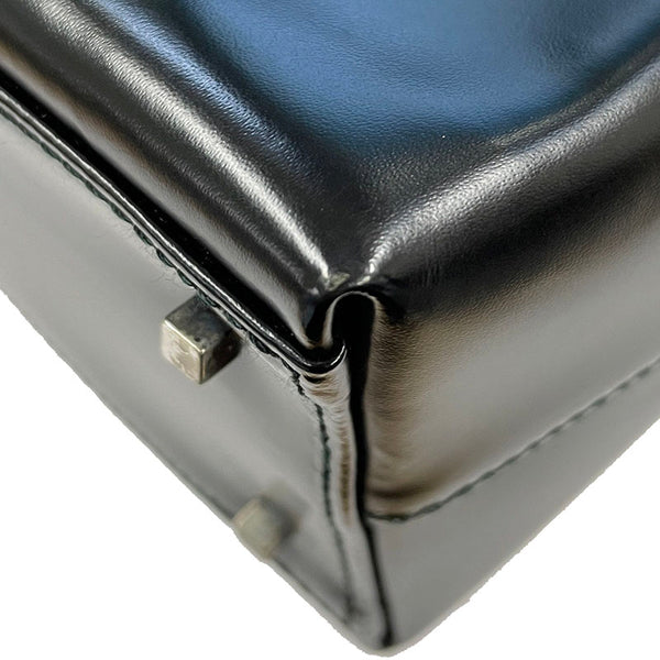 サルヴァトーレフェラガモ ガンチーニ AQ-21 9243 ブラック レザー ハンドバッグ ショルダーバッグ２WAY レディース Salvatore Ferragamo 【中古】