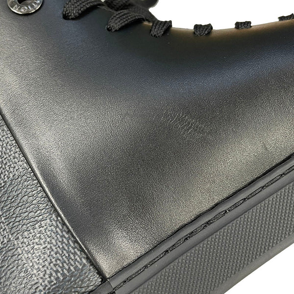 ルイ ヴィトン ダミエグラフィット ハイカット ブラック PVC レザー スニーカー レディース LOUIS VUITTON 【中古】