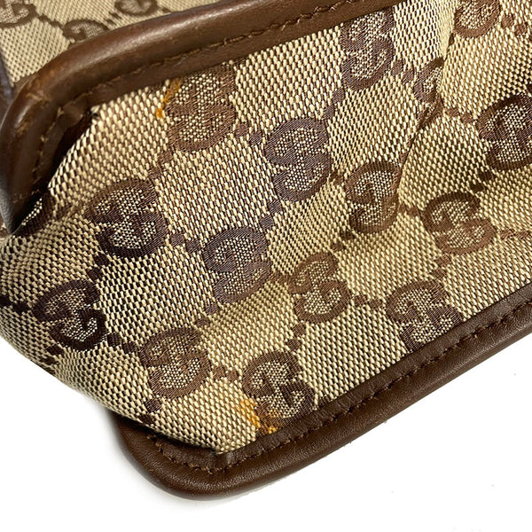 グッチ GGキャンバス 001 4205 ブラウン キャンバス レザー ワンショルダー レディース GUCCI 【中古】