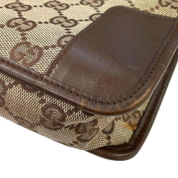 グッチ GGキャンバス 001 4205 ブラウン キャンバス レザー ワンショルダー レディース GUCCI 【中古】