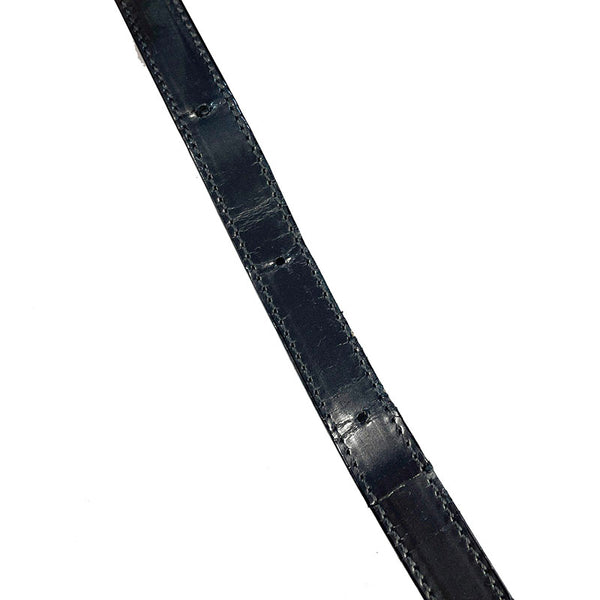 サルヴァトーレフェラガモ ガンチーニ ハンドバッグ ショルダーバッグ 2WAY P21 6770 メタリックブラック パテントレザー レディース Salvatore Ferragamo 【中古】