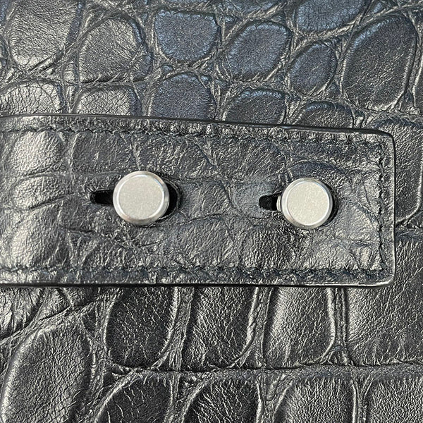 サンローラン サックドジュール ブラック クロコダイル レザー トートバッグ ショルダーバッグ 2WAY レディース SAINT LAURENT 【中古】