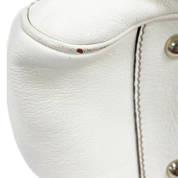 グッチ プリンシー 163805 ホワイト レザー トートバッグ レディース GUCCI 【中古】