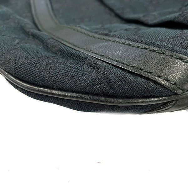 グッチ GGキャンバス アビー 203257 ブラック キャンバス レザー 斜め掛け ショルダーバッグ レディース GUCCI 【中古】