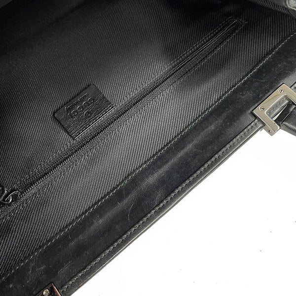 グッチ GGキャンバス ジャッキー 002 1073 ブラック キャンバス レザー ハンドバッグ レディース GUCCI 【中古】