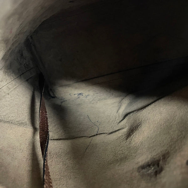 グッチ バンブー 001 1881 ブラウン レザー 肩掛け ショルダーバッグ レディース GUCCI 【中古】