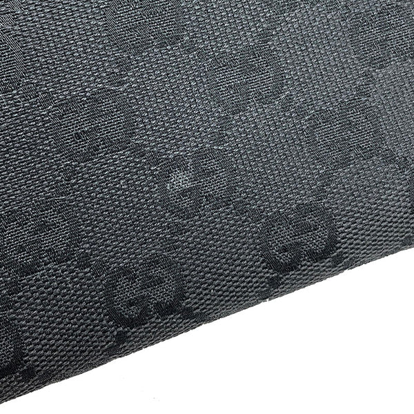 グッチ GGキャンバス 120844 ブラック キャンバス レザー ハンドバッグ レディース GUCCI 【中古】