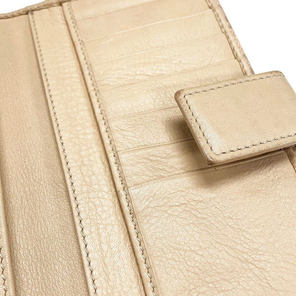 グッチ GGキャンバス ラブリーハート 245723 ピンク キャンバス レザー 長財布 レディース GUCCI 【中古】