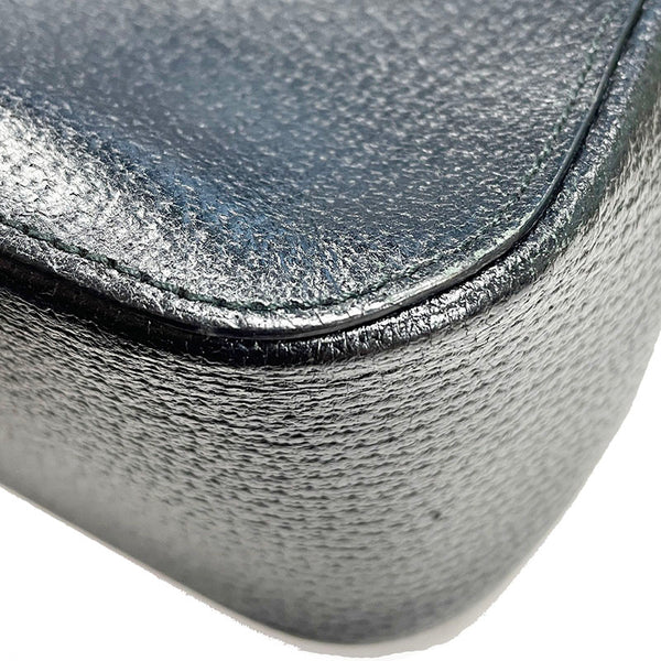 グッチ バンブー 002 1059 ブラック レザー ハンドバッグ レディース GUCCI 【中古】