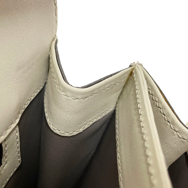 グッチ バンブー 370817 ホワイト グレー レザー 肩掛け ショルダーバッグ レディース GUCCI 【中古】