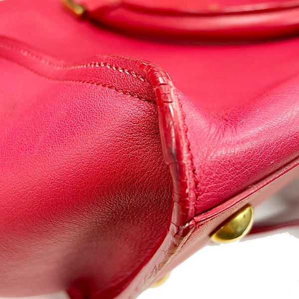 サンローラン レッド レザー ハンドバッグ ショルダーバッグ 2WAY レディース SAINT LAURENT 【中古】