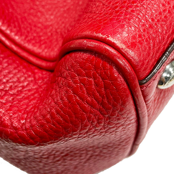 サルヴァトーレフェラガモ ガンチーニ EE-21 C333 レッド レザー ハンドバッグ レディース Salvatore Ferragamo 【中古】