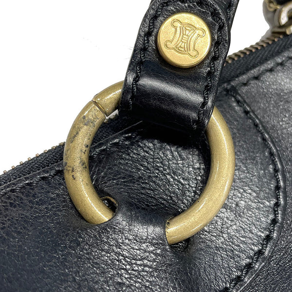 セリーヌ ハンドバッグ ブラック レザー レディース CELINE 【中古】
