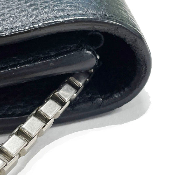 バレンシアガ 444168 ブラック カーフ 斜め掛け ウォレットチェーン レディース BALENCIAGA 【中古】