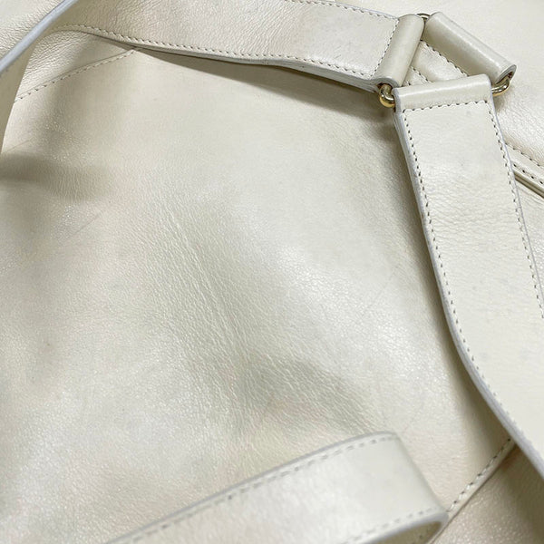 グッチ バンブー 003 2058 アイボリー レザー リュック バックパック レディース GUCCI 【中古】