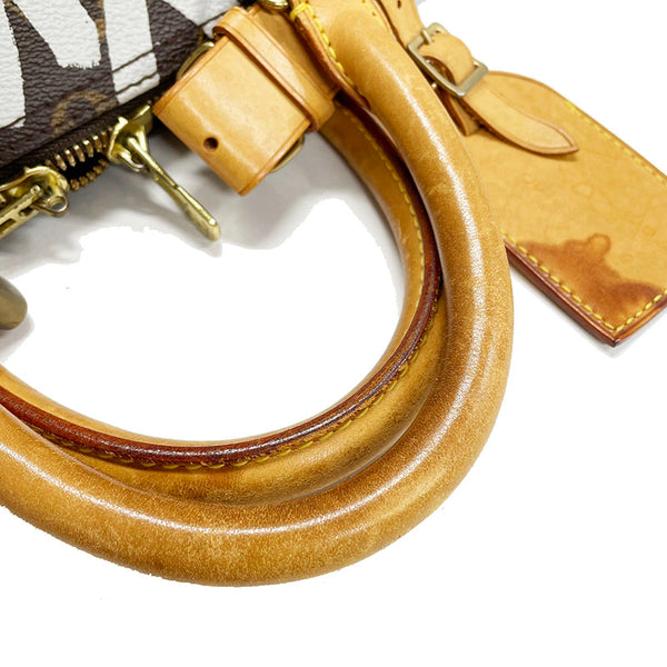 ルイ ヴィトン モノグラム グラフィティ キーポル50 M92197 ブラウン PVC レザー ボストンバッグ レディース LOUIS VUITTON 【中古】