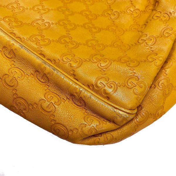 グッチ グッチシマ 296835 オレンジ イエロー レザー トートバッグ レディース GUCCI 【中古】