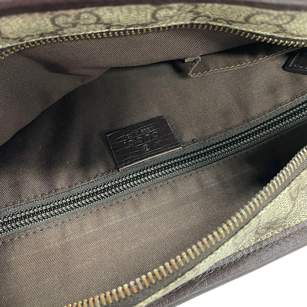 グッチ GGスプリーム  181086 ベージュ PVC レザー ハンドバッグ レディース GUCCI 【中古】