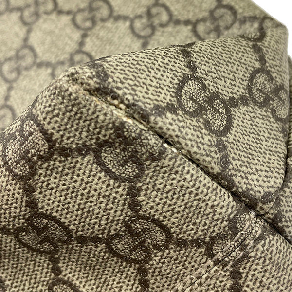 グッチ GGスプリーム  181086 ベージュ PVC レザー ハンドバッグ レディース GUCCI 【中古】