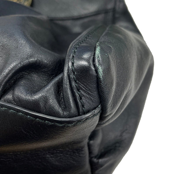 グッチ アビー 190525 ブラック レザー ワンショルダーバッグ レディース GUCCI 【中古】