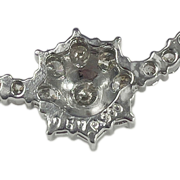 Pt900 プラチナ Pt850 プラチナ ダイヤ0.50ct ネックレス レディース 【中古】