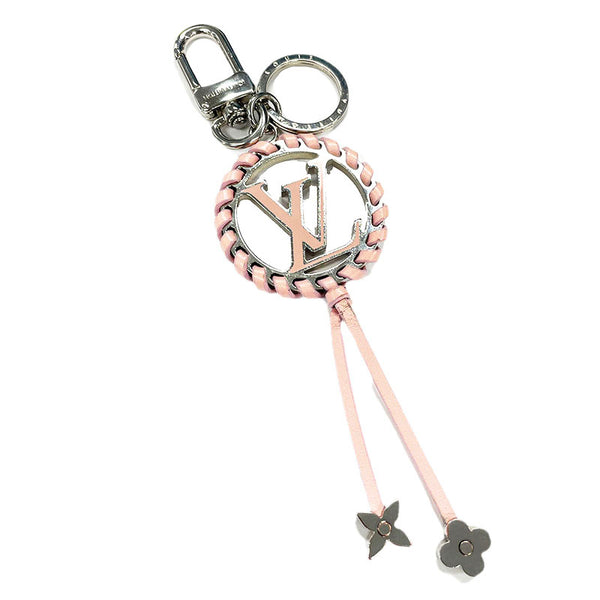 ルイ ヴィトン M63081 ピンク レザー メタル モノグラム フラワー ポルトクレ ベリー チャーム レディース LOUIS VUITTON 【中古】