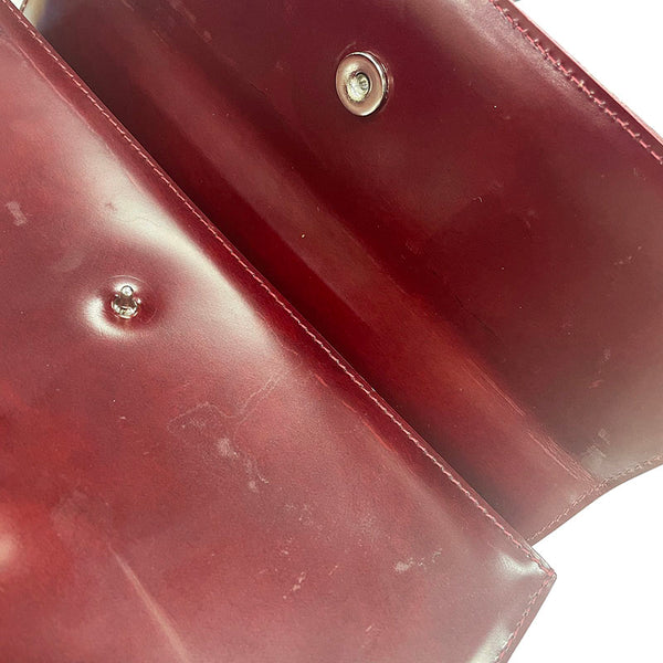 カルティエ パンテール ハンドバッグ ボルドー レザー レディース CARTIER 【中古】