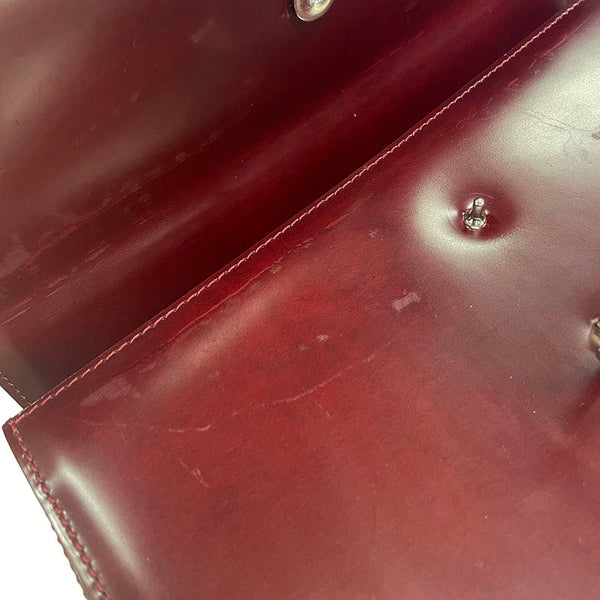 カルティエ パンテール ハンドバッグ ボルドー レザー レディース CARTIER 【中古】