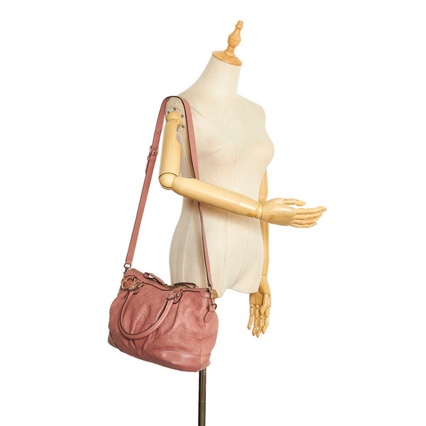 グッチ グッチシマ スーキー ハンドバッグ ショルダーバッグ 2WAY 247902 ローズピンク レザー レディース GUCCI 【中古】