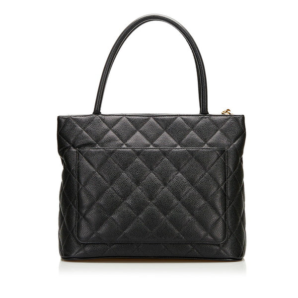 シャネル マトラッセ 復刻トート ゴールド金具 ハンドバッグ トートバッグ ブラック キャビアスキン レディース CHANEL 【中古】
