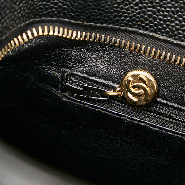 シャネル マトラッセ 復刻トート ゴールド金具 ハンドバッグ トートバッグ ブラック キャビアスキン レディース CHANEL 【中古】