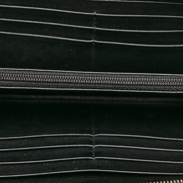 カルティエ ハッピーバースデー ラウンドファスナー 長財布 ブラック パテントレザー レディース CARTIER 【中古】