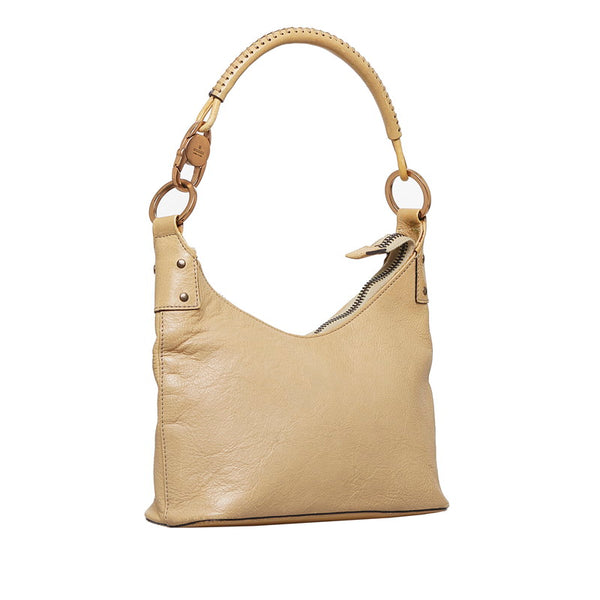 グッチ ハンドバッグ ワンショルダーバッグ 115002 ベージュ レザー レディース GUCCI 【中古】