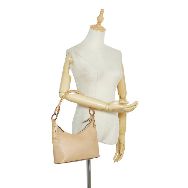 グッチ ハンドバッグ ワンショルダーバッグ 115002 ベージュ レザー レディース GUCCI 【中古】