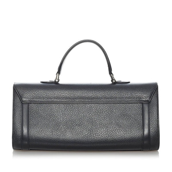バーバリー ノバチェック ハンドバッグ ブラック レザー レディース BURBERRY 【中古】