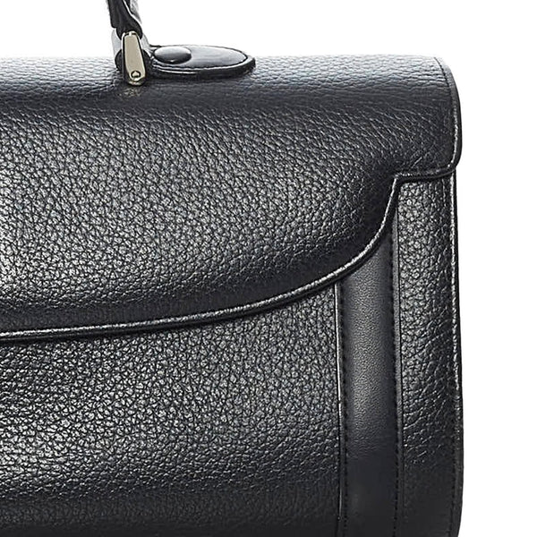 バーバリー ノバチェック ハンドバッグ ブラック レザー レディース BURBERRY 【中古】
