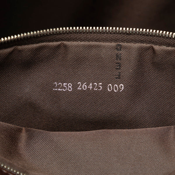 フェンディ ズッカ マンマバケット ワンショルダーバッグ 26425 ブラウン キャンバス レザー レディース FENDI 【中古】