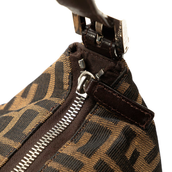 フェンディ ズッカ マンマバケット ワンショルダーバッグ 26425 ブラウン キャンバス レザー レディース FENDI 【中古】