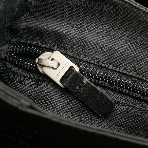 バーバリー チェック ショルダーバッグ ブラック PVC レザー レディース BURBERRY 【中古】