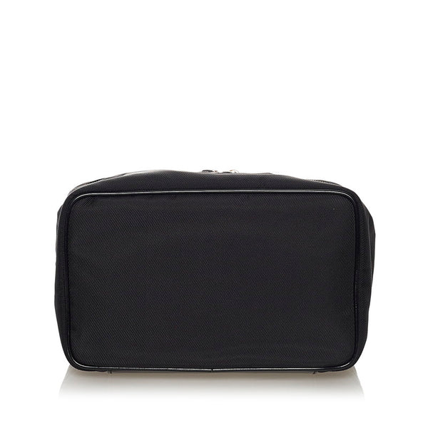 グッチ バニティ ハンドバッグ 032 1956 ブラック ナイロン レザー レディース GUCCI 【中古】