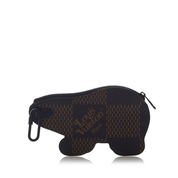 ルイ ヴィトン × ヒューマンメイド ダミエ ベア コインケース N60387 レザー PVC レディース LOUIS VUITTON 【中古】