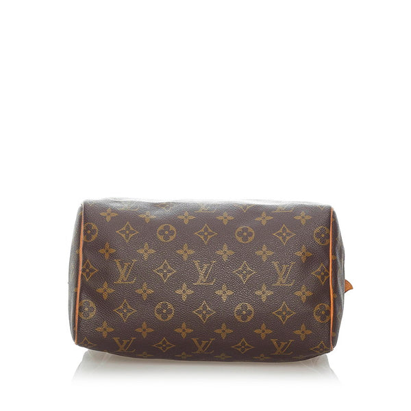 ルイ ヴィトン モノグラム スピーディ25 ハンドバッグ M41528 ブラウン PVC レザー レディース LOUIS VUITTON 【中古】
