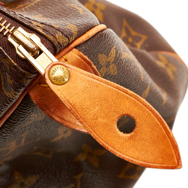 ルイ ヴィトン モノグラム スピーディ25 ハンドバッグ M41528 ブラウン PVC レザー レディース LOUIS VUITTON 【中古】